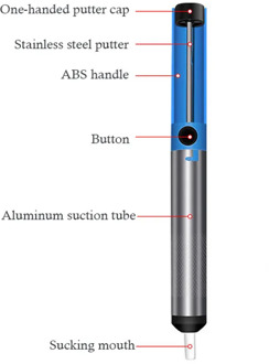 Desoldering Pump Tool Semi Aluminium Metal Blue Durable Removal Device Vacuum Soldering Iron Desolder Hand Welding Tools