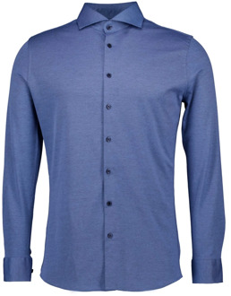 Desoto Blauwe overhemden met lange mouwen Desoto , Blue , Heren - 4XL