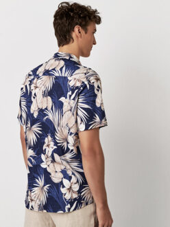 Desoto Lido 1/2 korte mouw overhemden 83733-3 - maat M Blauw