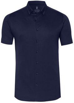 Desoto Modern bd 1/2 korte mouw overhemden Blauw