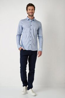 Desoto Overhemd Flanel Melange Lichtblauw - 3XL,S