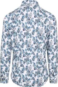 Desoto Overhemd Kent Bloemen Blauw - 3XL,M,S,XL,XXL