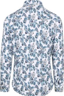 Desoto Overhemd Kent Bloemen Blauw - S,M,L,XL,XXL,3XL