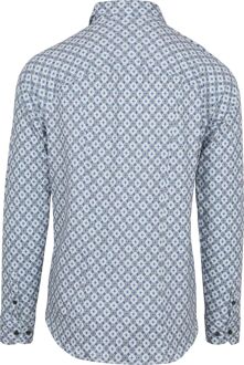 Desoto Overhemd Kent Print Blauw - 3XL
