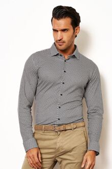 Desoto Overhemd Kubus Navy Donkerblauw