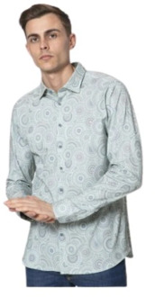 Desoto Overhemd met geometrische groene patronen Desoto , Blue , Heren - L