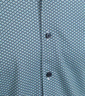 Desoto Overhemd Print Bloem Blauw Groen - 3XL,XL,XXL