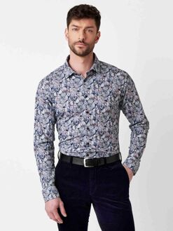 Desoto Overhemd Print Bloem Blauw - L,M,S,XL,XXL