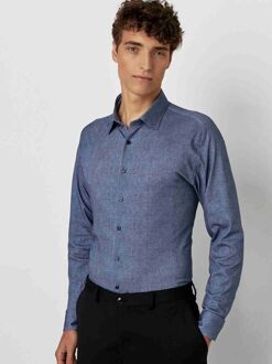 Desoto Overhemd Print Donkerblauw - S