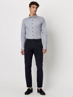 Desoto Overhemd Print Lichtblauw - 3XL,XL