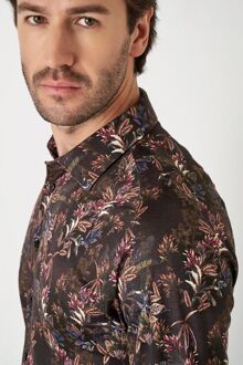 Desoto Overhemd Print Raw Umber Jungle Bruin - 3XL