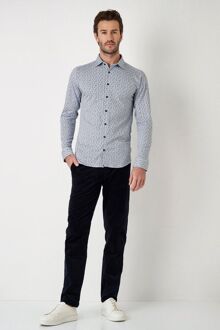 Desoto Overhemd Print Skyscrapers Blauw - 3XL,L,XL,XXL