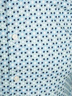 Desoto Overhemd Print Turquoise - 3XL,L,M,S,XL,XXL