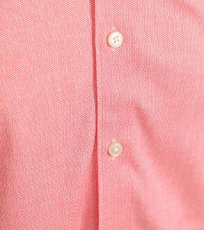 Desoto Overhemd Strijkvrij Kent Coral Oranje - L,S