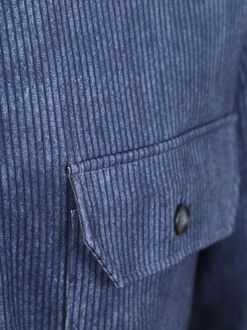 Desoto Overshirt Cord Optics Blauw Donkerblauw - M,XXL