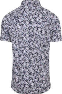 Desoto Short Sleeve Jersey Overhemd Bloemenprint Paars - 3XL,L,M,S,XL,XXL