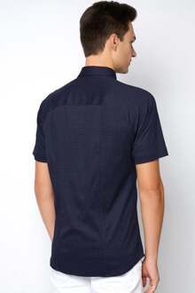 Desoto Short Sleeve Jersey Overhemd Print Navy Donkerblauw - 3XL,L,M,S,XL,XXL
