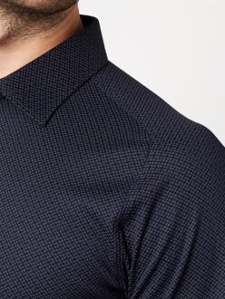 Desoto Short Sleeve Overhemd Artwork Navy Donkerblauw - L,M,S,XL