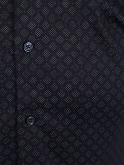 Desoto Short Sleeve Overhemd Cubes Navy Donkerblauw - 3XL,L,M,S,XL,XXL