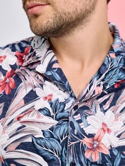 Desoto Short Sleeve Overhemd Festival Navy Multicolour - 3XL,L,M,S,XL,XXL