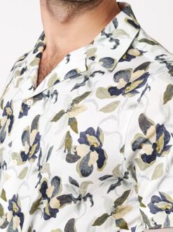 Desoto Short Sleeve Overhemd Festival Wit Groen - 3XL,L,M,S,XL,XXL