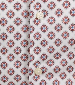 Desoto Short Sleeve Overhemd Print Wit