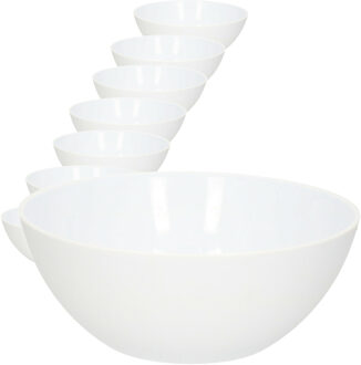 Dessert en serveer schaaltjes / kommetjes - 20x stuks - 950 ml - wit - kunststof - 17 x