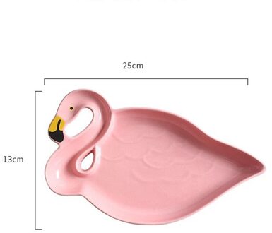 Dessert Vruchten Plaat Slakom Originaliteit Thee Ontbijt Disc Xmas Creatieve Flamingo Ceramica Gerechten Servies