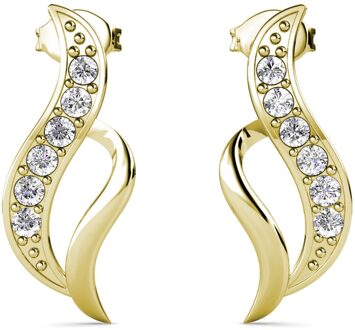 Destiny oorbellen - Goud en kristal