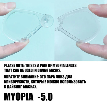 Detachable Diving Mask Myopia Lens Water Sports Professional Swimming Scuba Snorkel Mask Goggles Underwater 150°-600° Optional