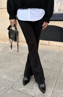 Detailed Flared Broek Zwart
