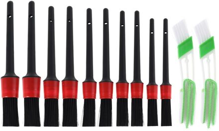 Detaillering Borstel Set Car Cleaning Borstels Power Scrubber Boor Borstel Voor Auto Lederen Ventilatieopeningen Velg Reinigen Vuil Stof Clean gereedschap 12stk
