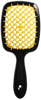 Detangling Borstel Hoofdhuid Massage Haar Kam Detangling Borstel Voor Krullend Haar Borstel Ontklitter Haarborstel Vrouwen Mannen Salon Styling geel