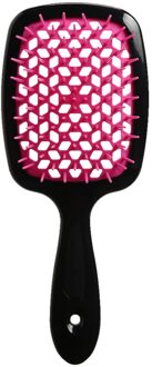 Detangling Borstel Hoofdhuid Massage Haar Kam Detangling Borstel Voor Krullend Haar Borstel Ontklitter Haarborstel Vrouwen Mannen Salon Styling roos rood