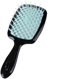 Detangling Borstel Hoofdhuid Massage Haar Kam Detangling Borstel Voor Krullend Haar Borstel Ontklitter Haarborstel Vrouwen Mannen Salon Styling zwart blauw