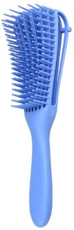Detangling Brush Ontklitter Borstel Haar Borstel Kam Voor Natuurlijke Krullend Dik Haar Blauw