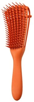 Detangling Brush Ontklitter Borstel Haar Borstel Kam Voor Natuurlijke Krullend Dik Haar Oranje