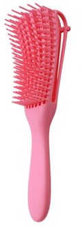 Detangling Brush Ontklitter Borstel Haar Borstel Kam Voor Natuurlijke Krullend Dik Haar Roze