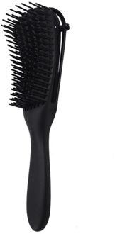 Detangling Brush Ontklitter Borstel Haar Borstel Kam Voor Natuurlijke Krullend Dik Haar zwart