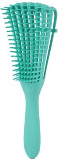 Detangling Hair Brush Scalp Massager Kam Detangling Borstel Voor Krullend Haar Borstel Anti-Tie Knoop Ontklitter Haarborstel Head Massager groen