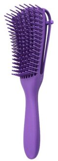 Detangling Hair Brush Scalp Massager Kam Detangling Borstel Voor Krullend Haar Borstel Anti-Tie Knoop Ontklitter Haarborstel Head Massager paars