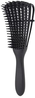 Detangling Hair Brush Scalp Massager Kam Detangling Borstel Voor Krullend Haar Borstel Anti-Tie Knoop Ontklitter Haarborstel Head Massager zwart