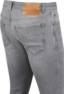 Detox mid rise slim fit jeans met stretch Middengrijs - 36