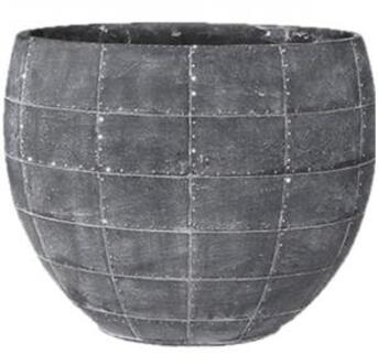 Detroit earth planter 36x20x29 cm Grey bloempot ovaal binnen