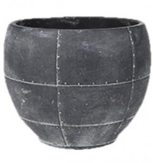 Detroit earth pot 16x16x12 cm Grey bloempot binnen