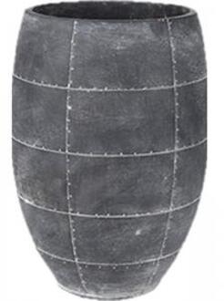 Detroit earth pot high 19x19x27 cm Grey hoge bloempot binnen