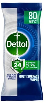 Dettol Reinigingsdoekjes Dettol Antibacterial Wipes Protect 24 80 st