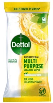 Dettol Reinigingsdoekjes Dettol Multi Surface Cleanser Citrus Wipes 50 st