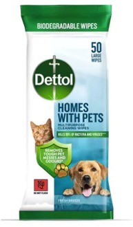 Dettol Reinigingsdoekjes Dettol Wipes Purpose Cleaner For Pets 50 st
