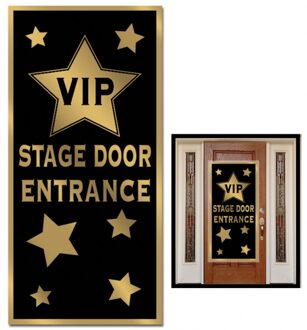 Deur banner VIP ingang 76 x 150 cm - Feestbanieren Multikleur